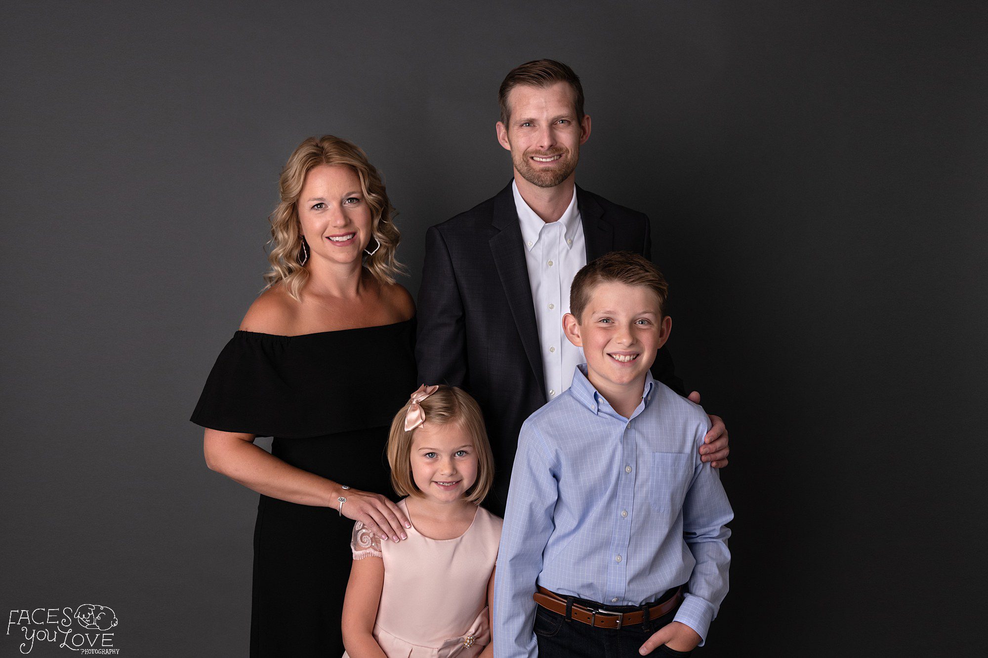 semi formal family, kansas city family photographers, kansas city photography studio