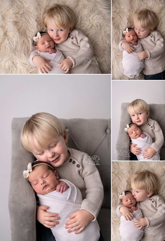 newborn photoshoot, Newborn Pictures, new born baby pic, newborn family photos, sibling newborn photos, big brother with baby sister, Kansas City newborn photos